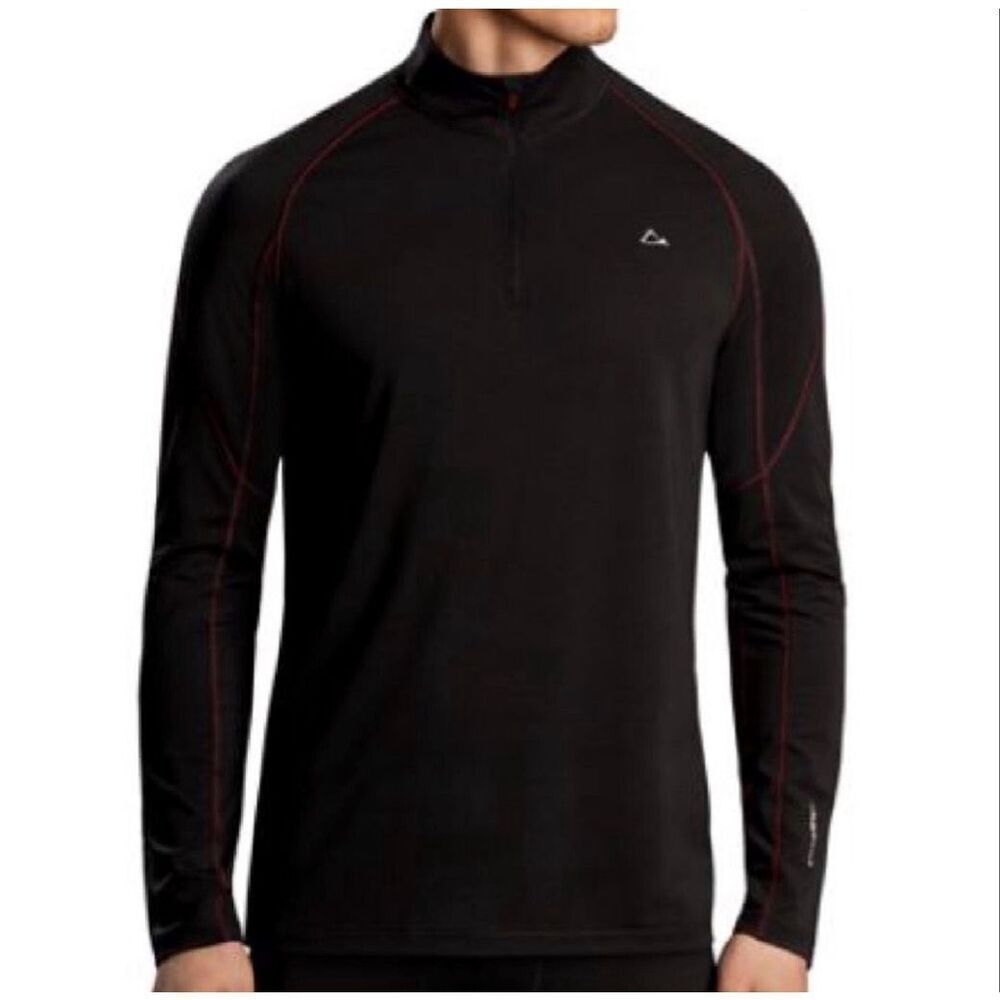 Paradox Wool Blend Drirelease 1/4 Zip Pullover Mens XL Black Base Layer Shirt